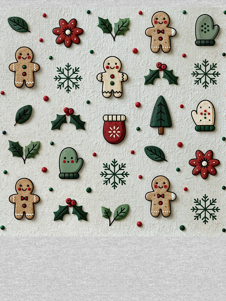 Cute Christmas Gingerbread and Winter Holiday Pattern by colorful-white