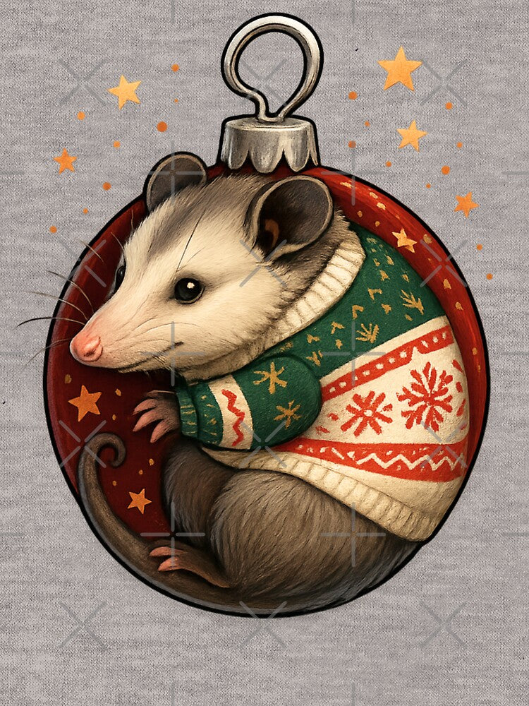 Opossum Christmas Ornament Explosion by I AM BRO