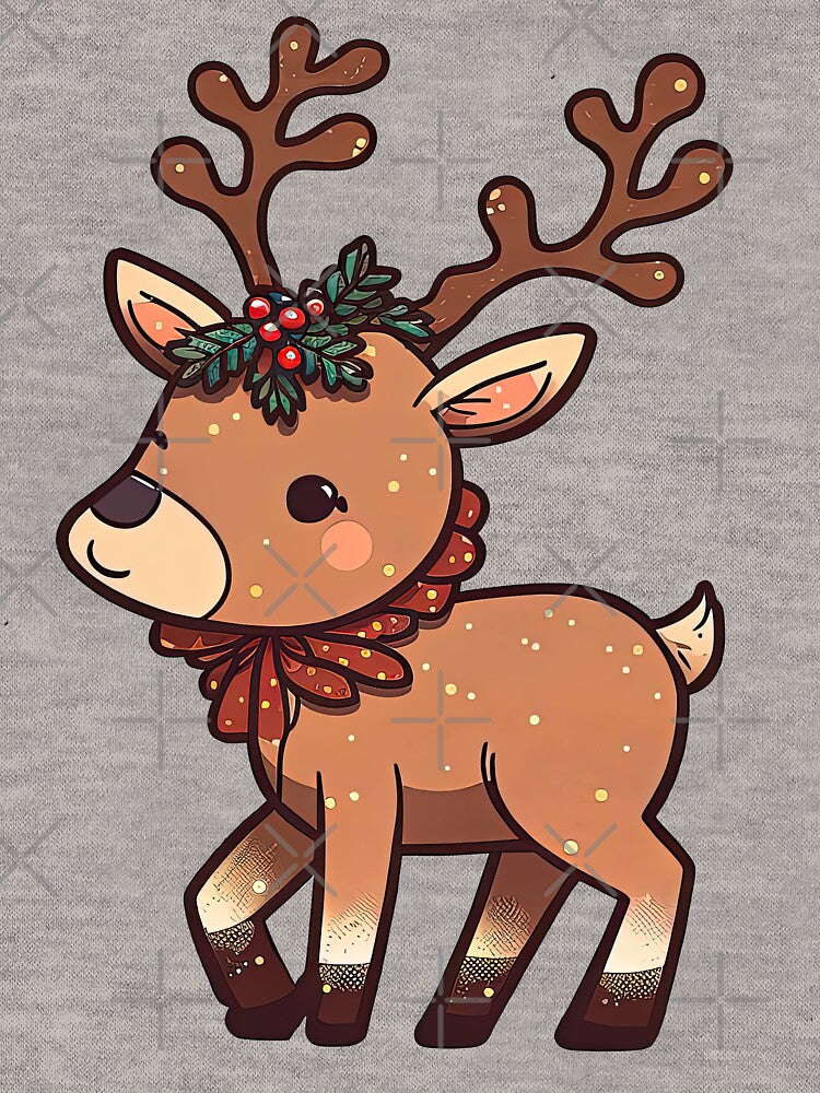 Cute Reindeer, Cute Christmas Reindeer, Cute Reindeer by T-Shirt-Depot