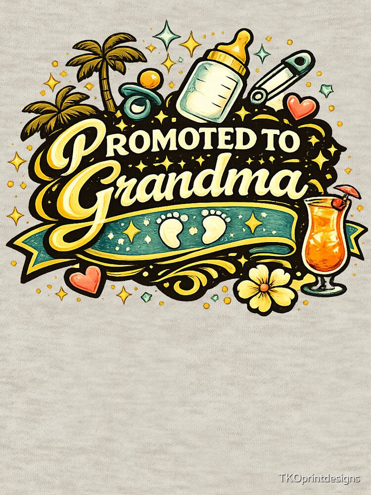 Promoted to Grandma Funny Grandma Shirt | New Grandma Gift | Nana Announcement by TKOprintdesigns