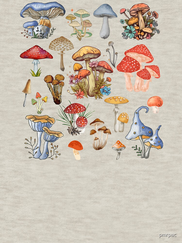 Mushroom Magic with Vintage Botanical - Embrace Boho, Goblincore Vibes by pmrpac