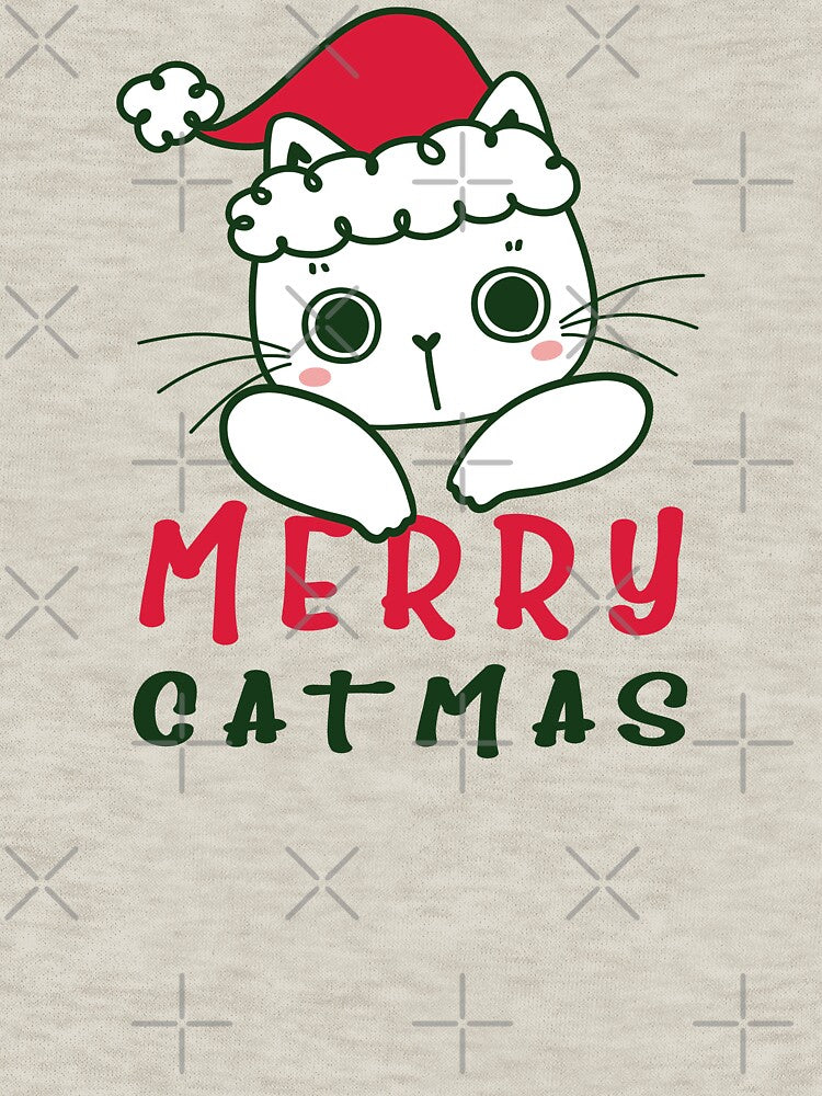 A Merry Christmas kitty cat Santa cat.  Cute ‘Merry Catmas’, funny gifts for cat lovers, cat owners and Christmas Enthusiasts by haRexia