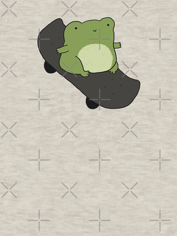 Chubby Skateboarding Frog: Kawaii Cottagecore Treat for Kids, Teens, and Sports Fans by MinistryOfFrogs