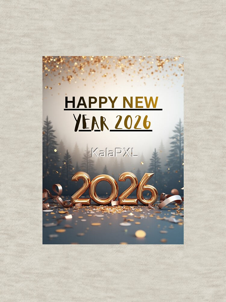 Happy New Year 2026 – Minimal Typography Celebration Design by KalaPXL