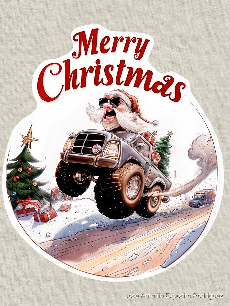 Santa Claus Monster Truck 4x4 pickup Merry Christmas by Jose Antonio Exposito Rodriguez