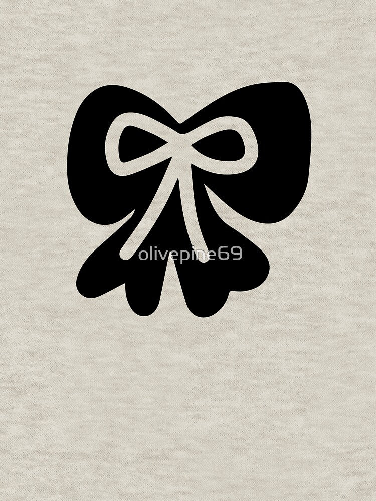 Bow ribbon silhouette. Black ribbon bow tie element for giving labels, presents, packaging. by olivepine69