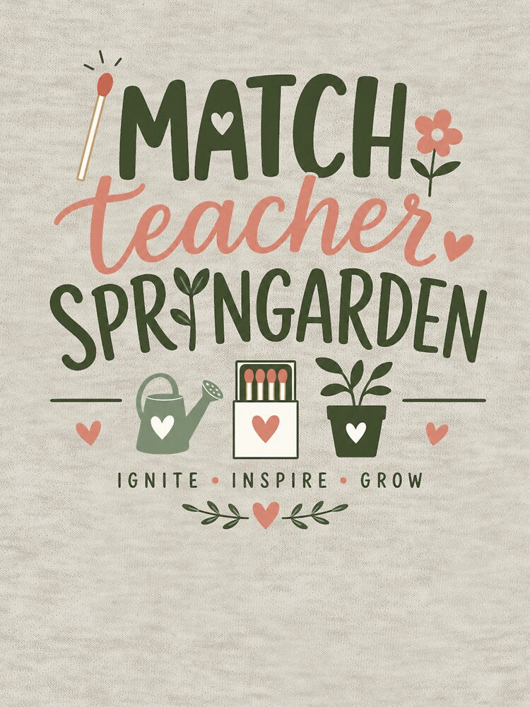 I Match Teacher Spring Garden Ignite Inspire Grow Teacher Gift by Yellowriversss