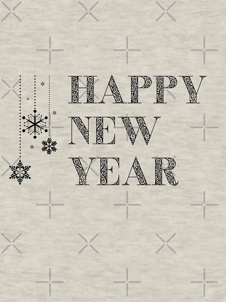 Happy New Year Decorations Black by trendingatees