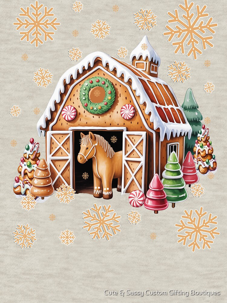 Christmas Gingerbread Unique Gingerbread Barn by Cute & Sassy Custom Gifting Boutiques