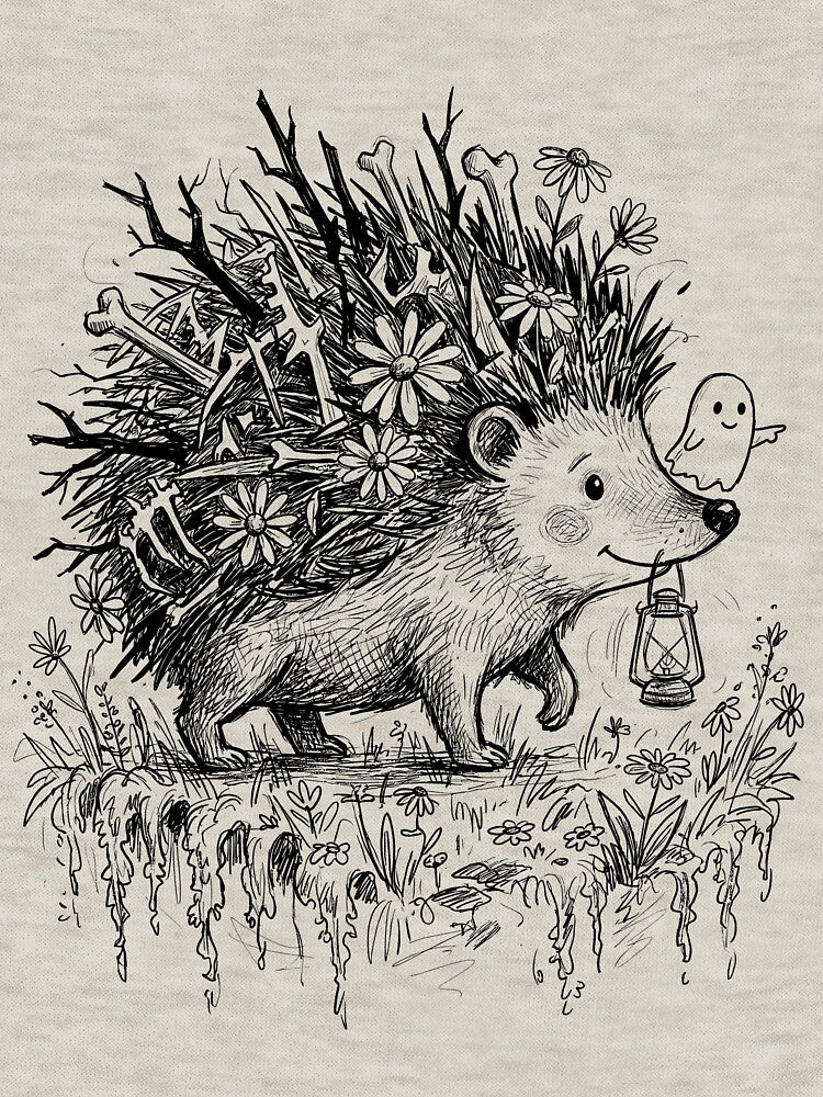 Overgrown Hedgehog of the Shadow Grotto - Cottage Magic by bapupa