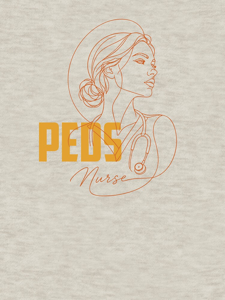 Peds Nurse Line Art — Pediatric Nurse Gift | Aesthetic RN Portrait Shirt by KiwyStudio