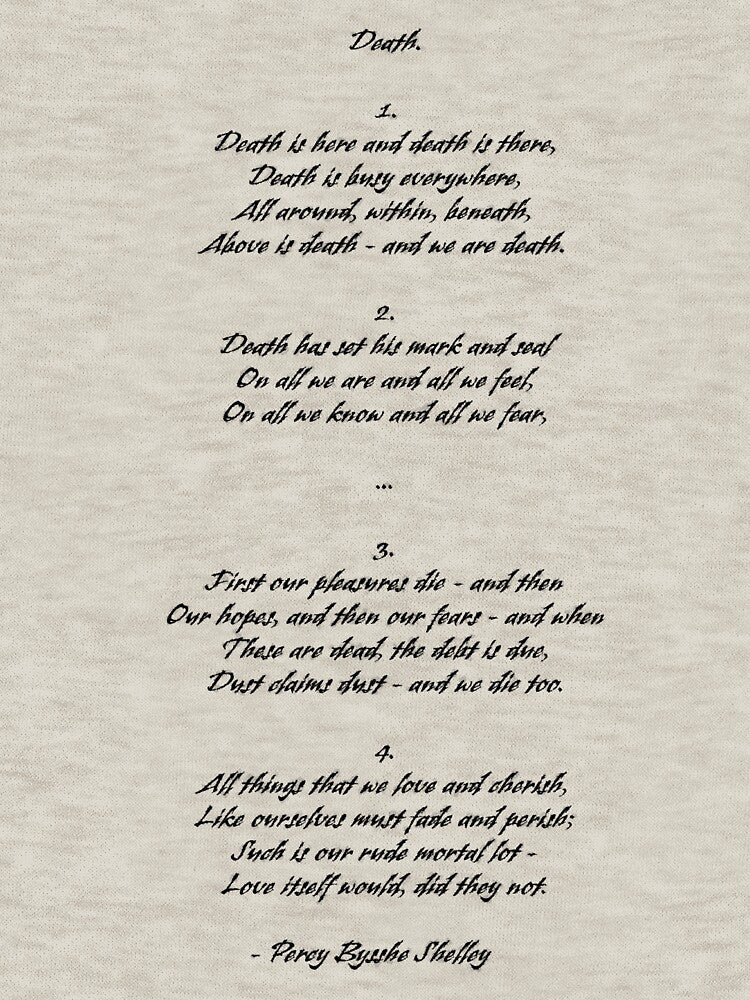 Death by Percy Bysshe Shelley poem by FireflyStudi0s