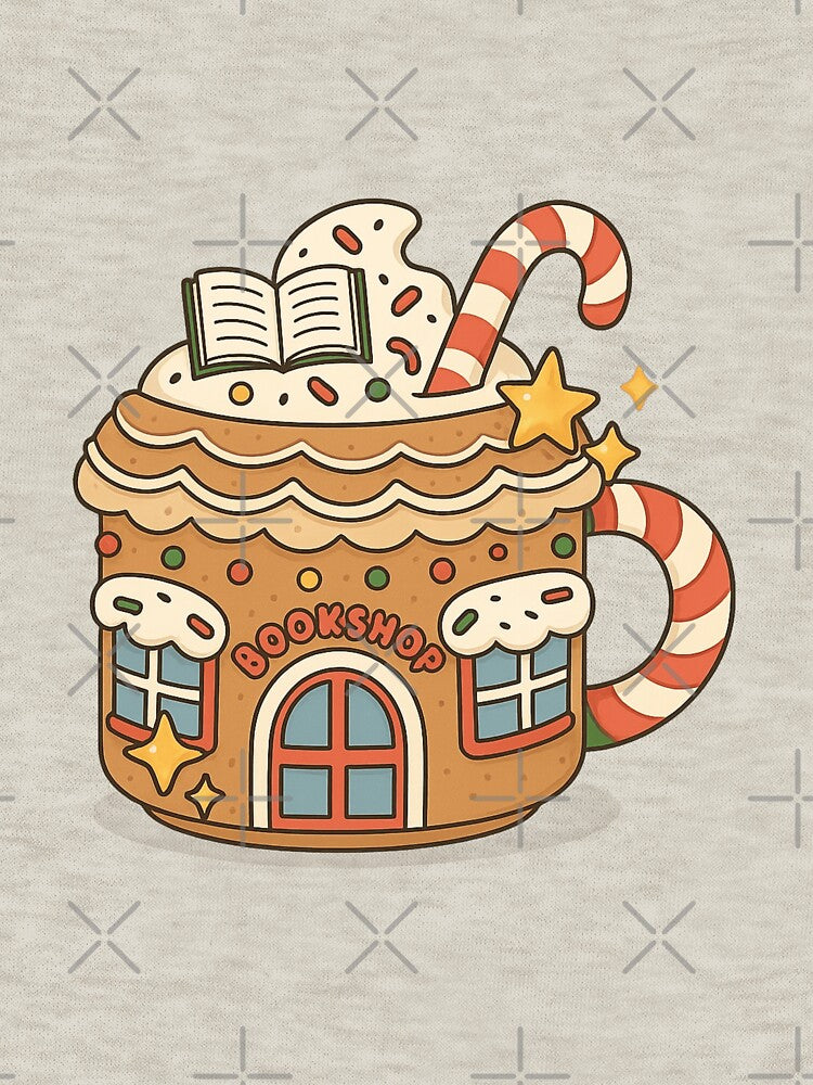 Cute Bookshop Mug Christmas by BookishEve