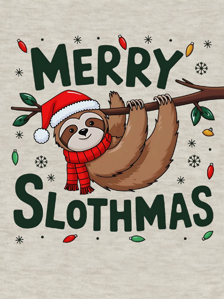 Merry Slothmas - Christmas Sloth by luannsemmsobre