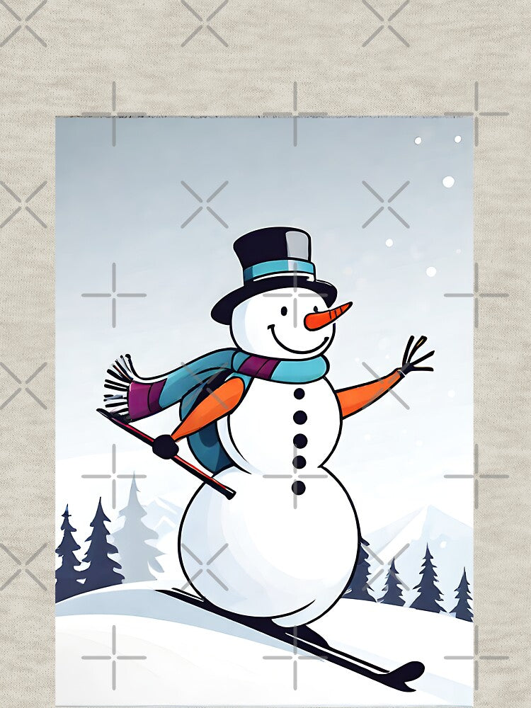 Snowman Snowboarder #3 On Vacation -  Frosty Shore Break by Artekinium