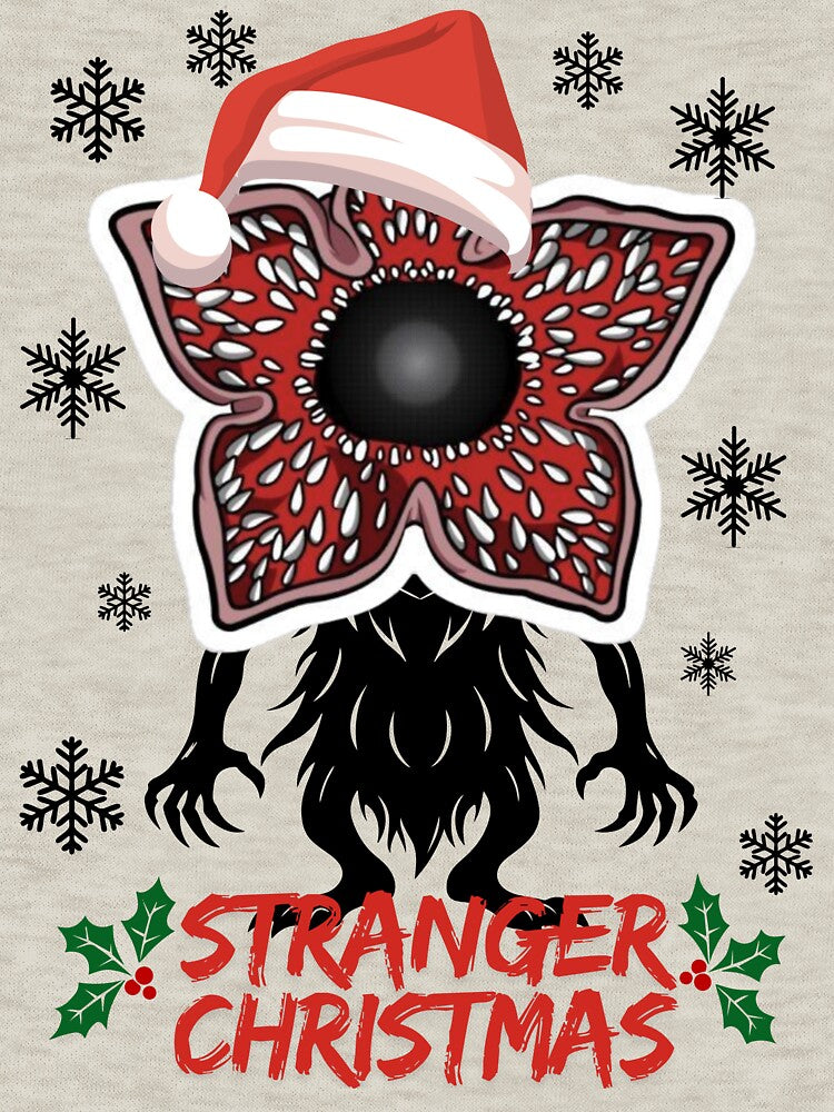 Funny Stranger Christmas T-Shirt – Classic 80s Horror Holiday Style by HcReelnaClip