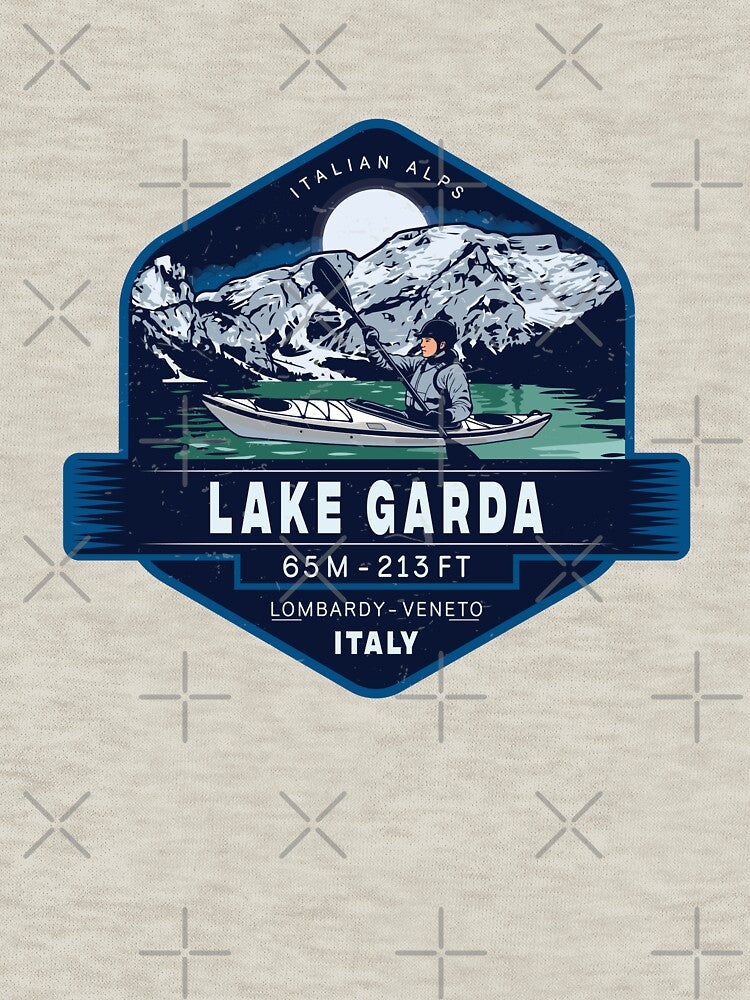 Lake Garda Italy Vintage Badge | Lombardy Alpine Lake Design by Vale150