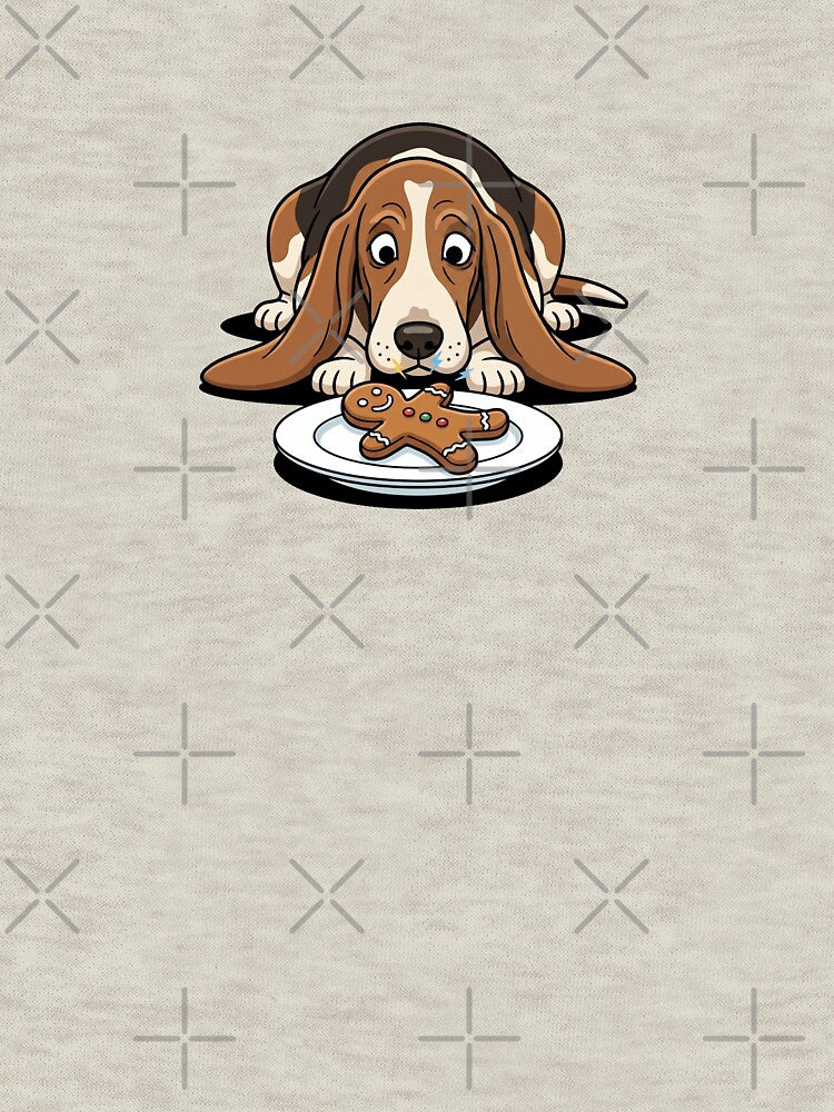Sad Basset Hound And A Gingerbread Man by Rare By Hero