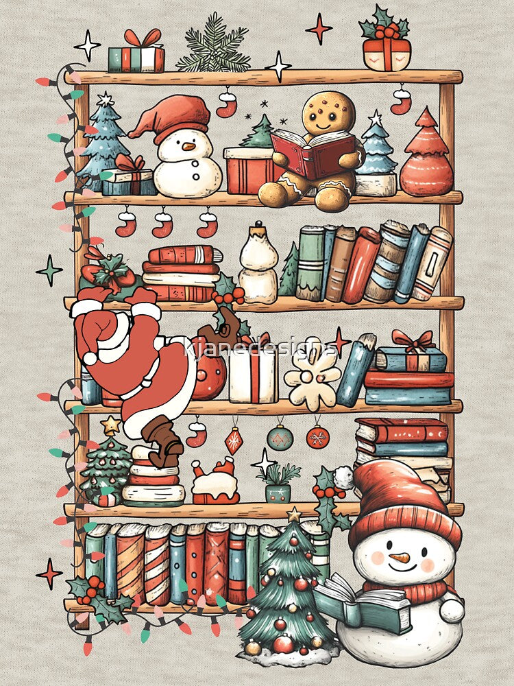 Christmas Bookshelf by kjanedesigns