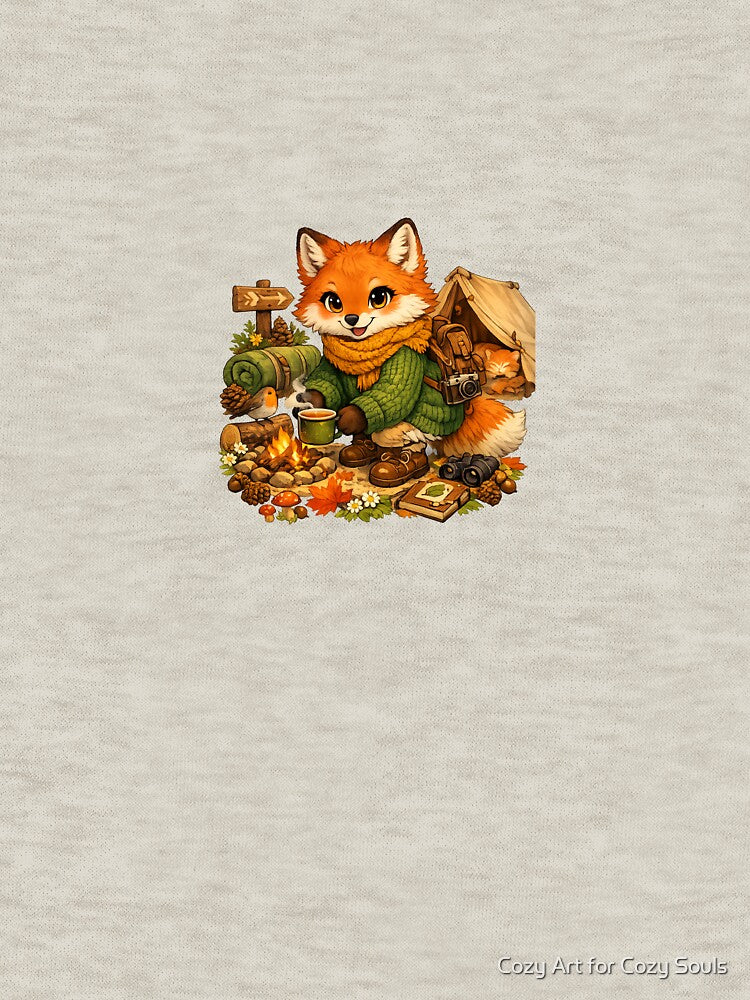 Camping Fox | Cozy Forest Adventure Illustration by Cozy Art for Cozy Souls