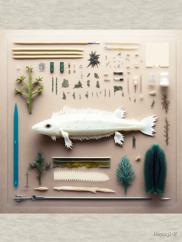 Axolotl: Knolling photography, ultra-sharp camera, collectibles by Happy1-2