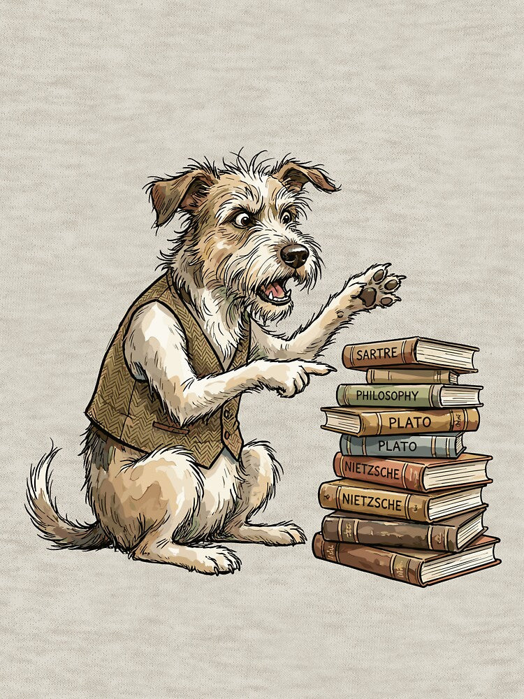 Scholarly Dark Academia: Dorm Room Debater Dog by bapupa