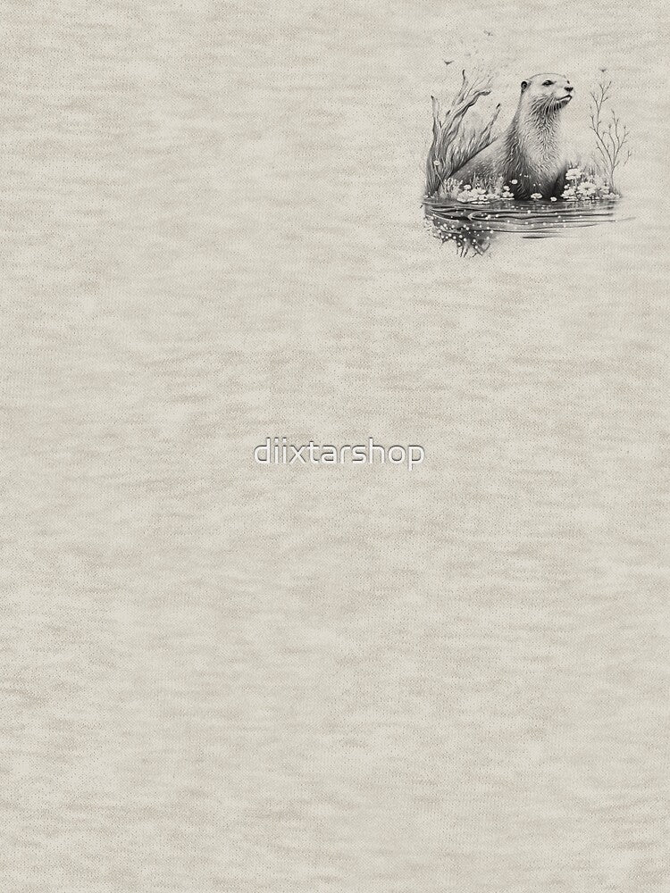 cute otter in lake by diixtarshop