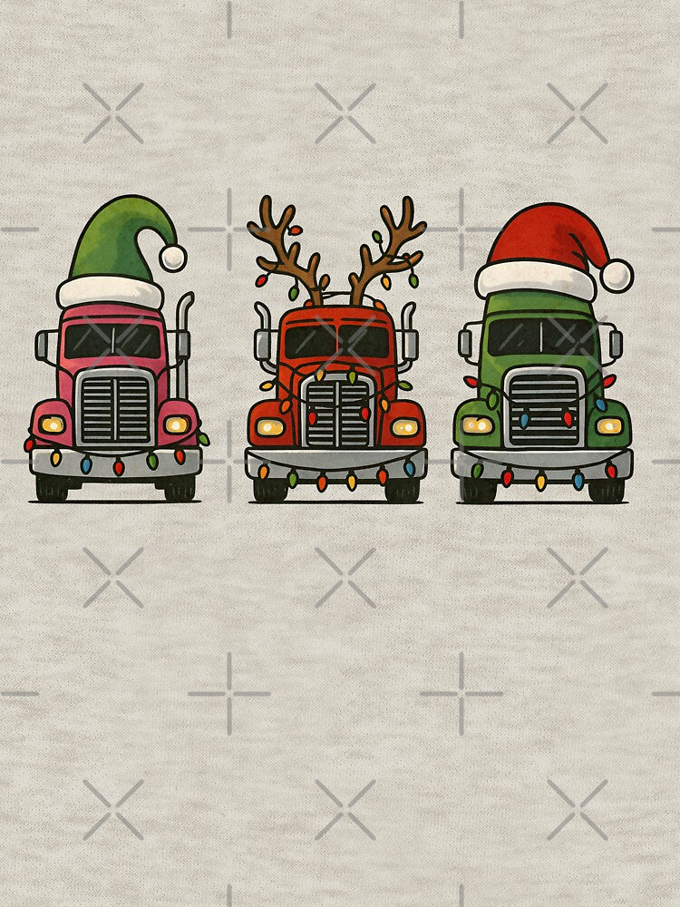 Christmas Trucks Lights – Funny Holiday Trucker Santa by Imaginationbeyond