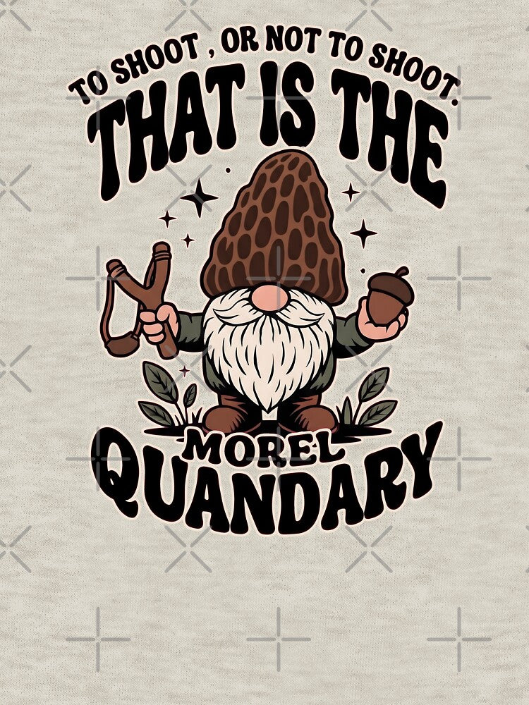Morel Quandary: The Mushroom Gnome's Dilemma by JumpJammiesTees