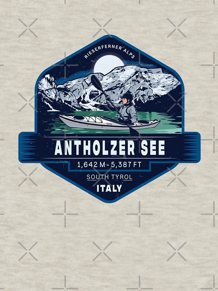 Antholzer See Italy Vintage Badge | South Tyrol Alpine Lake Design by Vale150