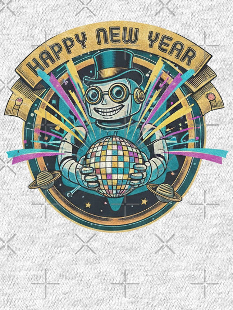 Retro Robot Disco New Year Celebration by DisignByPrince