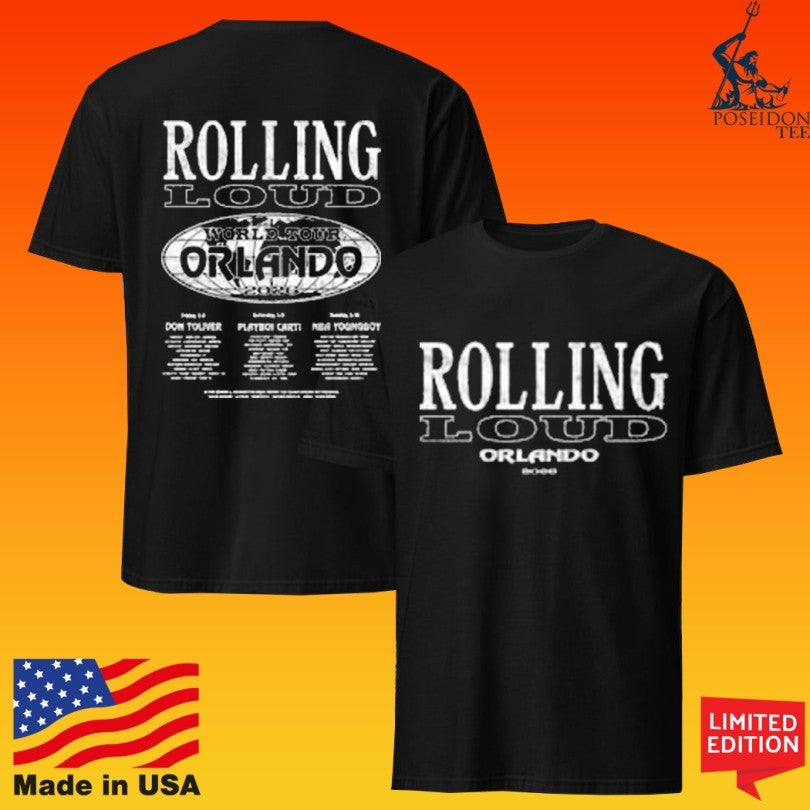 Rolling Loud B&w Orlando Tour 26 Black Lineup Unisex