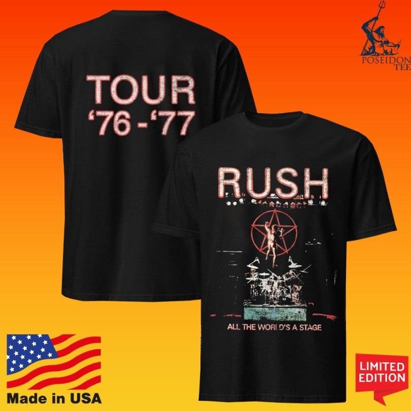 Rush All The World’s A Stage Tour 76- 77 Unisex
