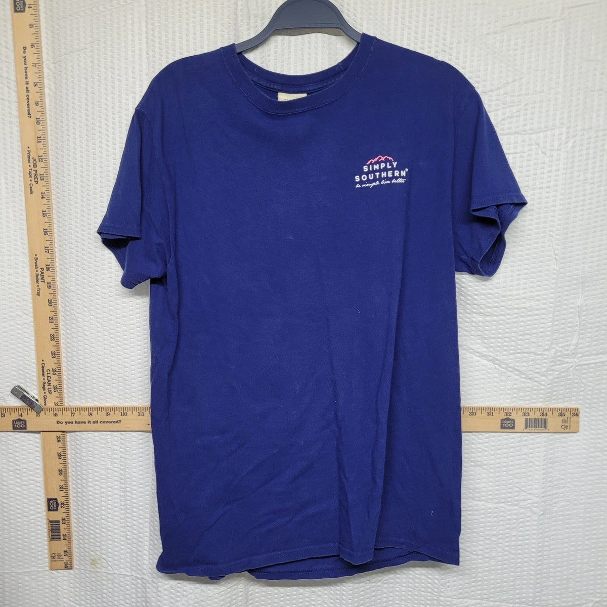 Simply Southern Blue Mountain Graphic Mens Medium Be Simple Live Better Unisex