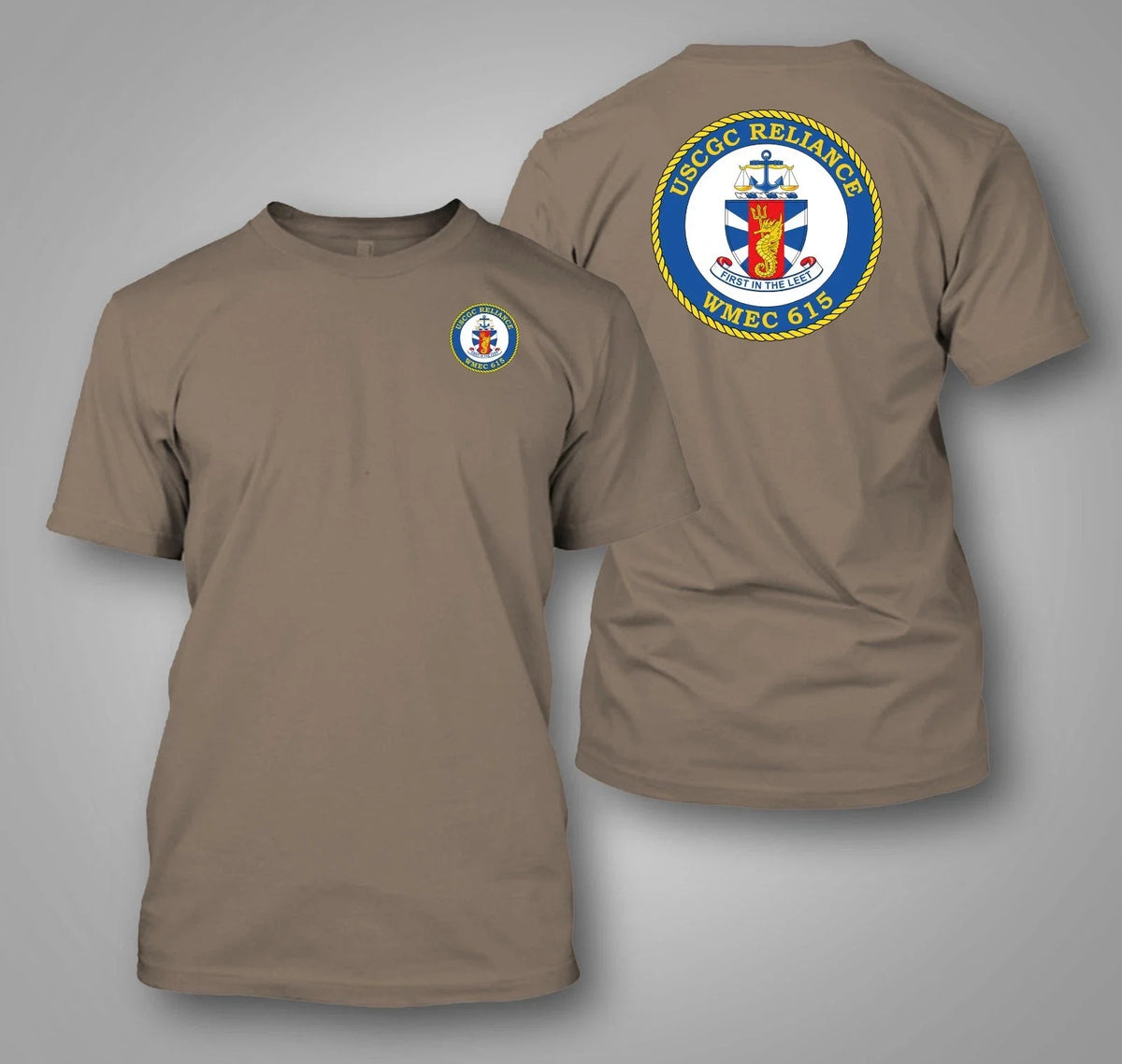 USCGC Reliance (WMEC-615) U.S. Coast Guard Cutter - Custom front and back tee Unisex