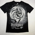 Beetlejuice Men's Graphic Size Large Black Short Sleeve Splatter Print Unisex