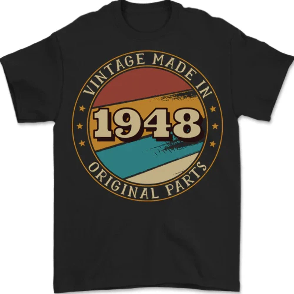 78th Birthday Vintage Made In 1948 Mens 100% Cotton Unisex