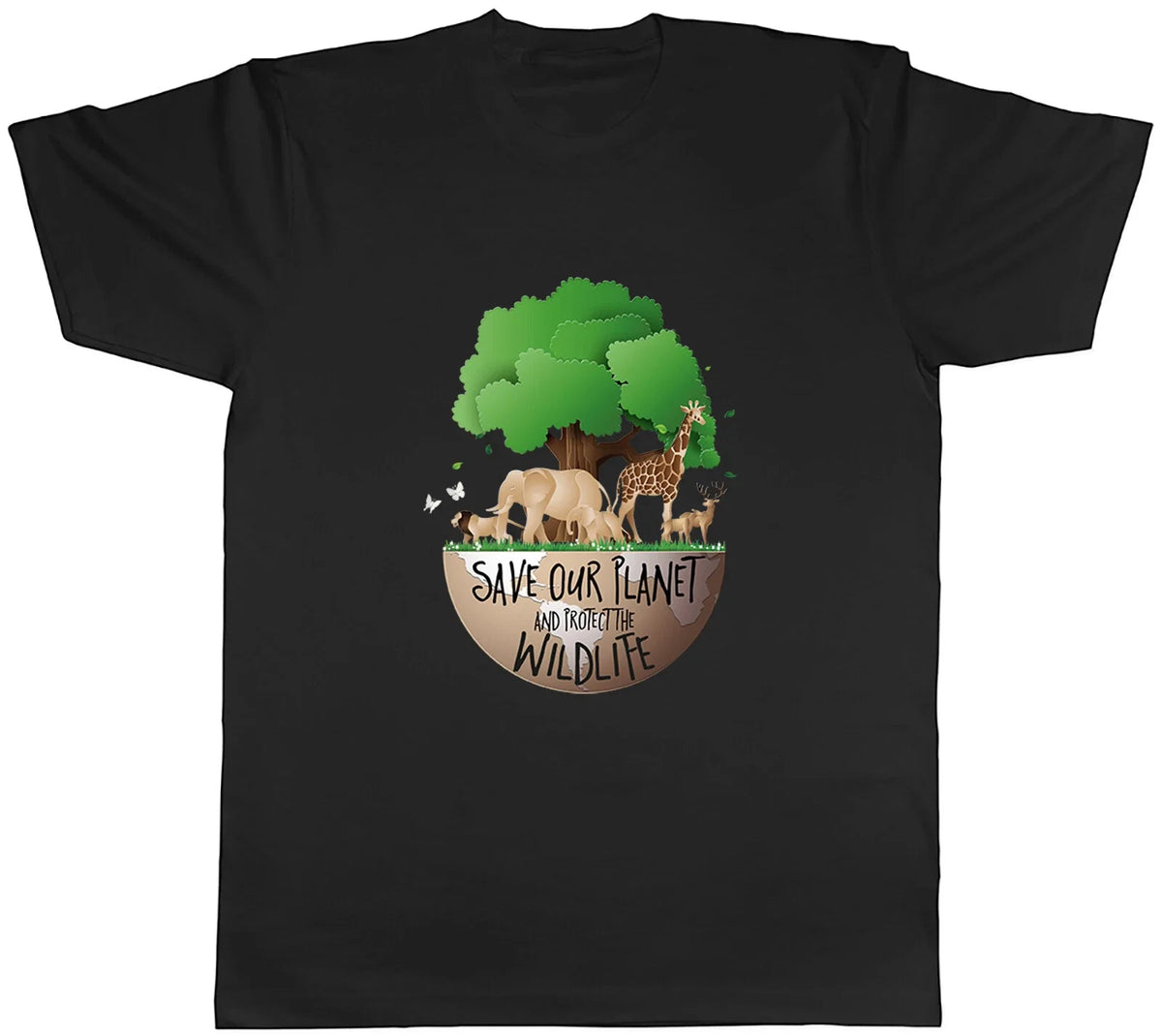 Save Our Planet Protect Our Wildlife Mens Unisex Tee Unisex