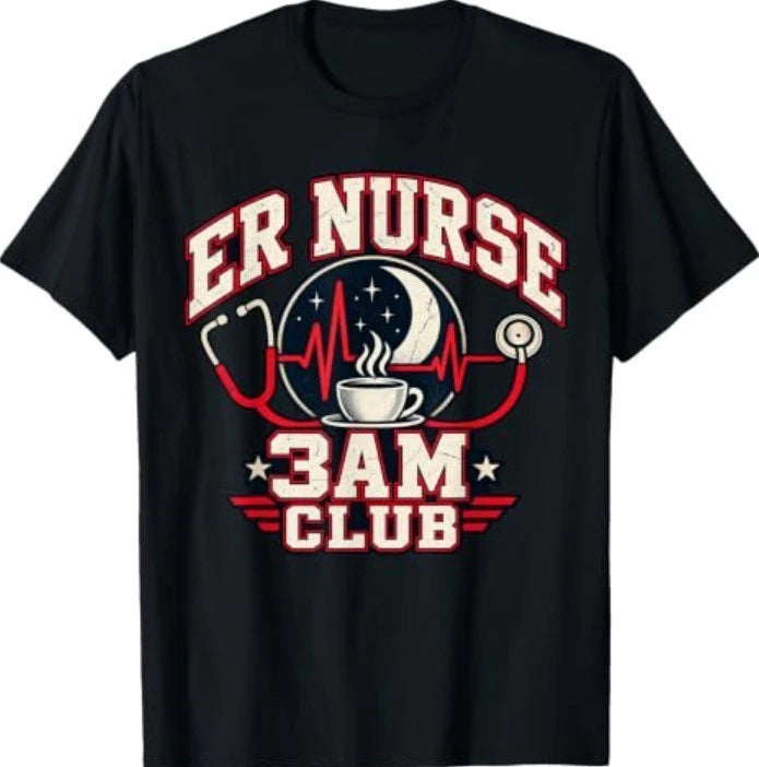 Retro ER Nurse 3AM Club Night Shift Nurse T-Shirt