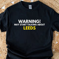 Leeds Football Fan T Shirt White Blue Yorkshire Soccer Gift Tee UK Unisex