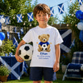 Personalised Scotland Football Teddy Bear T Shirt Family Trip 2026 Gift Unisex