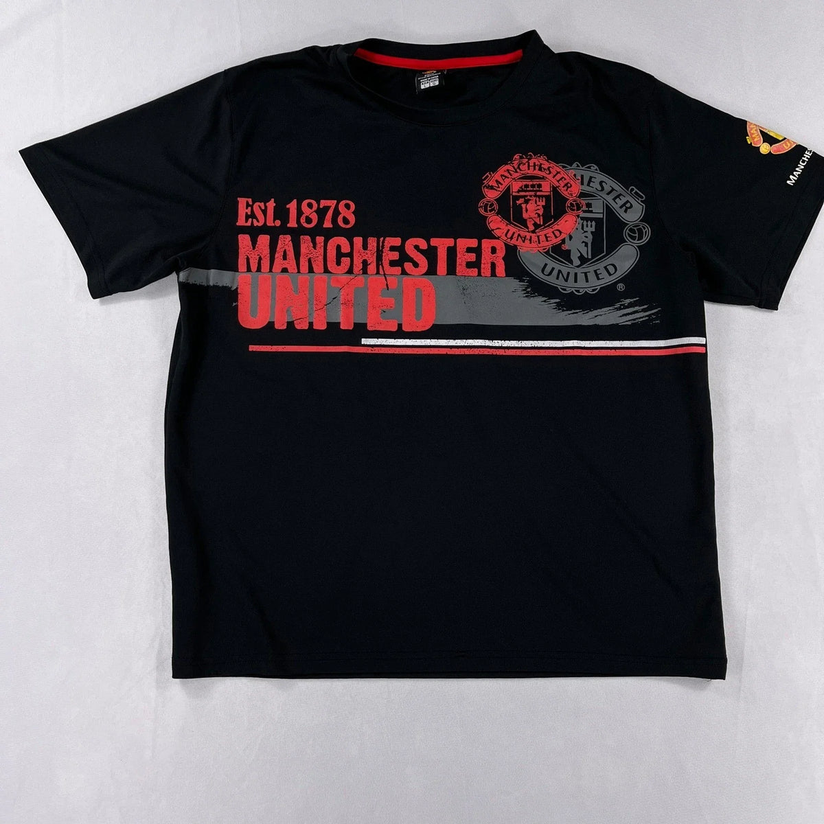 Manchester United Official Graphic Est 1878 Soccer Fan Mens Large Unisex