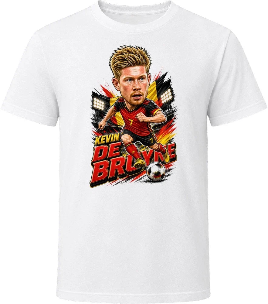 Kevin De Bruyne, Belgium Caricature Soccer 2026 T Shirt Unisex