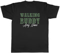 Personalised Any Dog's Name Walking Buddy Mens Tee Gift Top Unisex