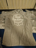 PABST Blue Ribbon Beer s Grey - Multiple Sizes Available Unisex