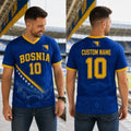 Personalized Bosnia Soccer Jersey Shirt, Football Fan Gift for Father, Husband, Unisex