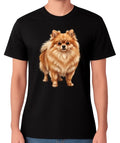 Pomeranian Dog Portrait Fluffy Puppy Lover Gift Unisex Tee Unisex