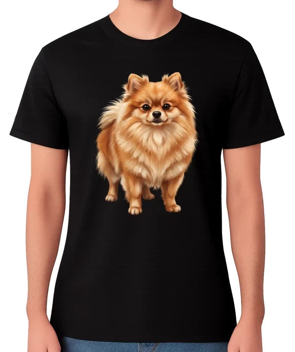 Pomeranian Dog Portrait Fluffy Puppy Lover Gift Unisex Tee Unisex