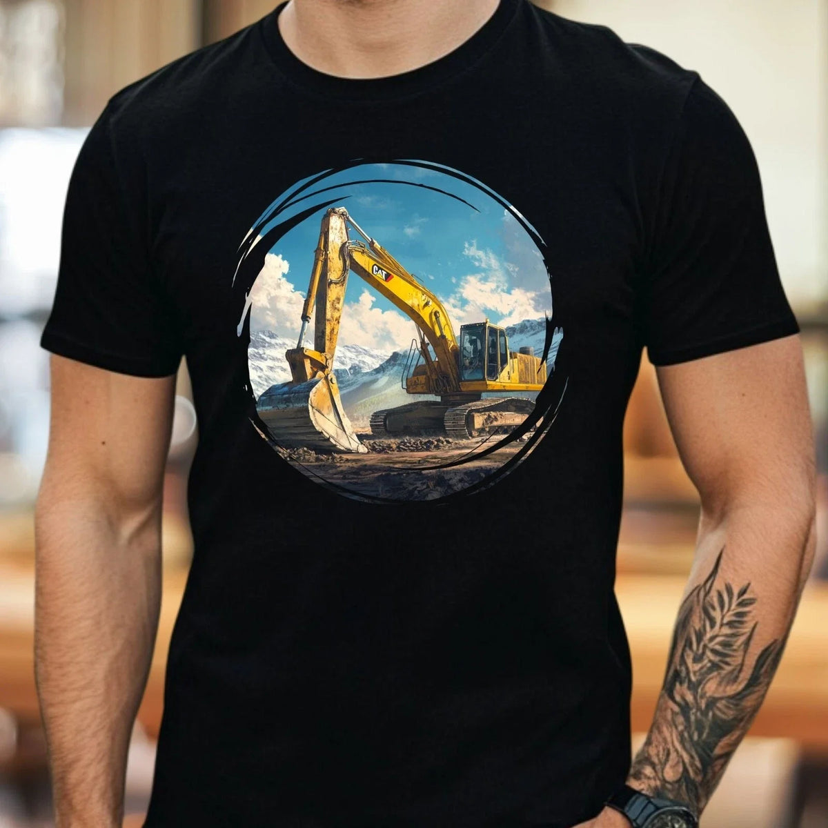 Mens Digger Motif Cotton Size XS to 5XL Unisex