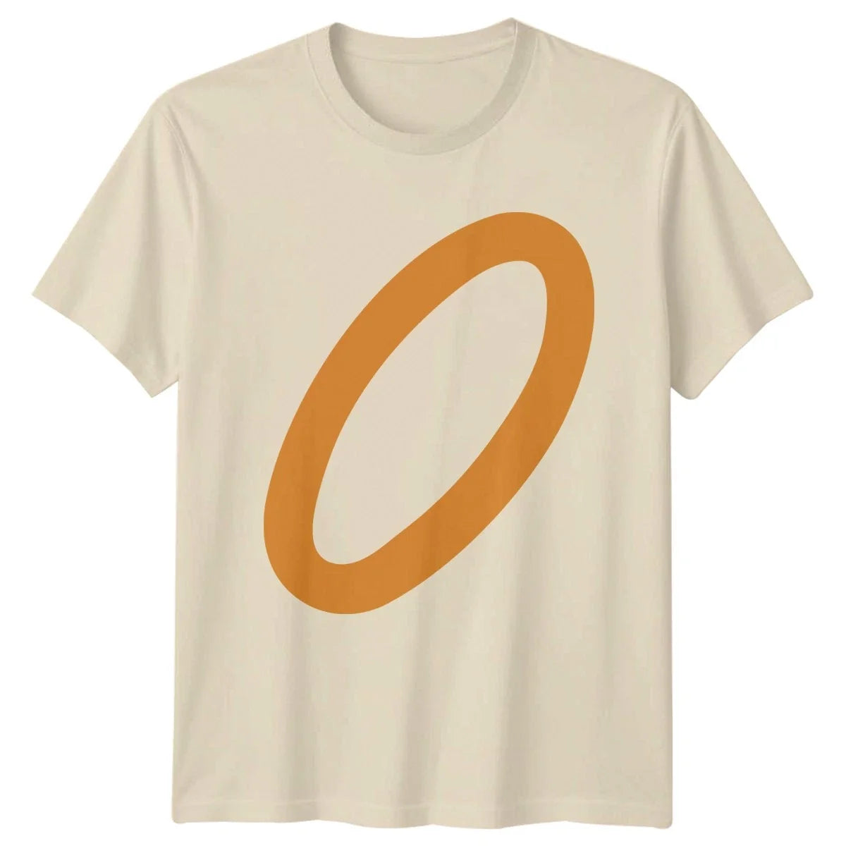 Simple Orange Oval Shape Abstract Art Birthday Gift For Him And Her Unisex